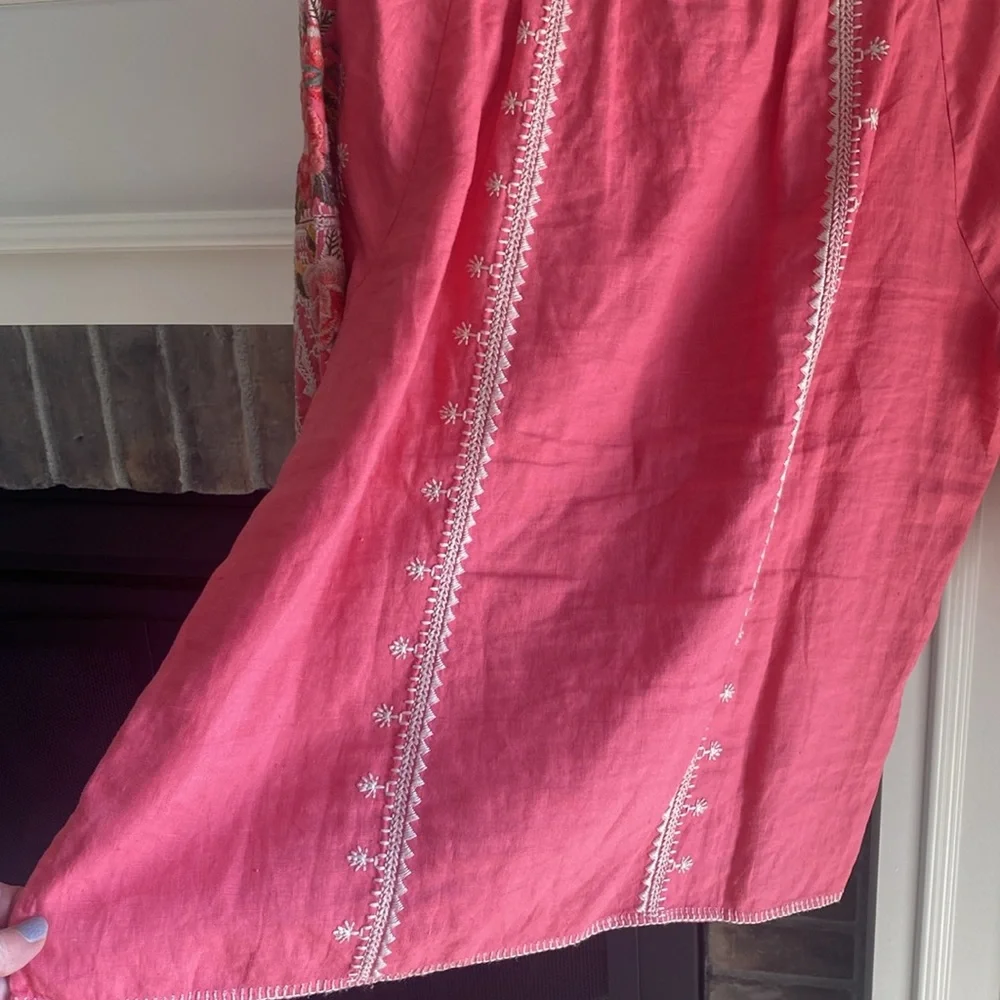 NWT Johnny Was Paola Peasant Tie Blouse in Size M - Picture 9 of 13